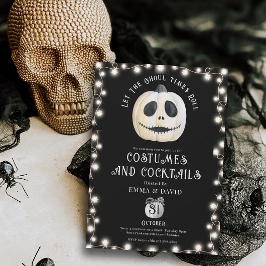 Invitation Citrouille gothique de la fête d'Halloween pour ad