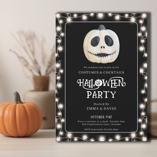Invitation Citrouille gothique de la fête d'Halloween pour ad
