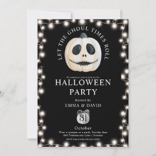 Invitation Citrouille gothique de la fête d'Halloween pour ad