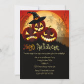 Invitation Citrouille Grins Halloween (Devant)