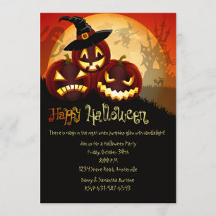 Invitation Citrouille Grins Halloween
