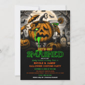 Invitation Citrouille Halloween cassé Cocktail Party (Devant)