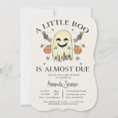 Invitation Citrouille Halloween Ghost Little Boo Baby shower (Devant)