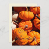 Invitation Citrouille halloween Jack-o'-lantern orange citrou (Devant / Derrière)