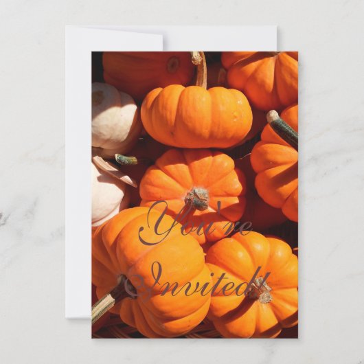 Invitation Citrouille halloween Jack-o'-lantern orange citrou (Devant)
