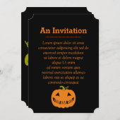 Invitation Citrouille Halloween personnalisé (Devant / Derrière)
