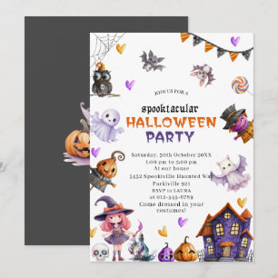 Invitation Citrouille Halloween Petit Boo Baby ShowerInvitati