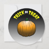 Invitation Citrouille Halloween Trick ou Treat Party (Dos)