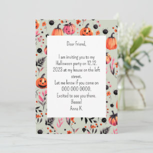Invitation Citrouille Helloween