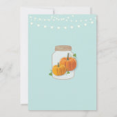 Invitation Citrouille Jar Anniversaire Automne Fête Monnaie L (Dos)