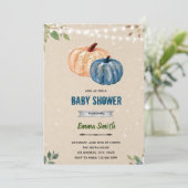 Invitation Citrouille jumeaux garçon (Debout devant)