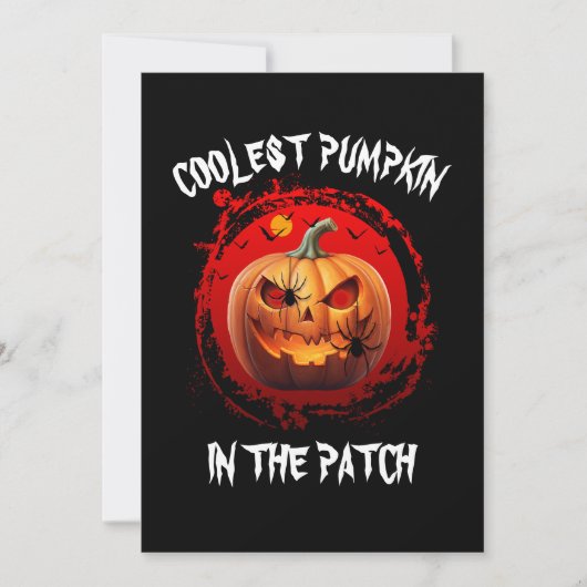 INVITATION CITROUILLE LA PLUS COOL DU PATCH SUR MESURE (Devant)