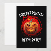 INVITATION CITROUILLE LA PLUS COOL DU PATCH SUR MESURE (Devant / Derrière)