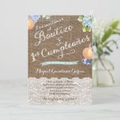 Invitation Citrouille Latino Baptême 1er anniversaire fête es (Debout devant)