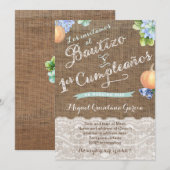 Invitation Citrouille Latino Baptême 1er anniversaire fête es (Devant / Derrière)