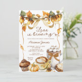 Invitation Citrouille Latte Coquette Aimer brasser nuptiale D (Debout devant)