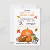 Invitation Citrouille Latte Football Marine Plum Wedding show (Devant)