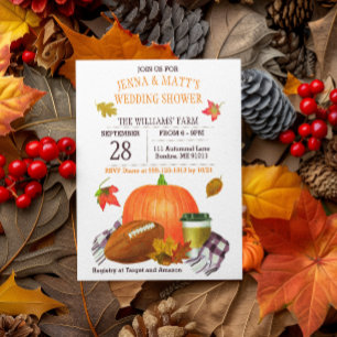 Invitation Citrouille Latte Football Marine Plum Wedding show