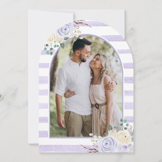Invitation Citrouille Lavender Roses Arch Fête des mariées ma (Dos)