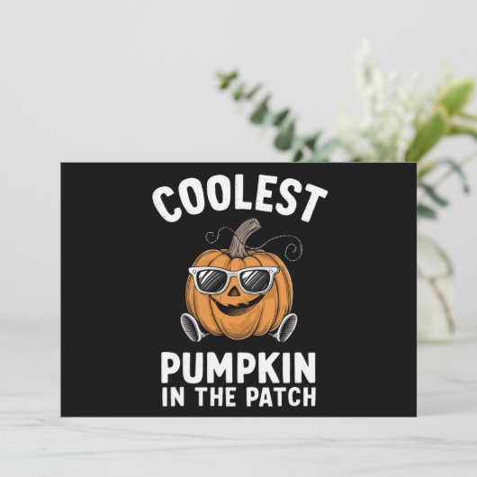 Invitation Citrouille le plus froid dans le Patch Halloween (Debout devant)