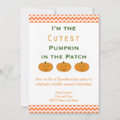 Invitation Citrouille le plus mou Patch Octobre Citrouille An (Devant)