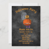 Invitation Citrouille Man Tombstone Halloween (Devant)