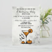 Invitation Citrouille Martini Halloween (Debout devant)