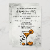 Invitation Citrouille Martini Halloween (Devant / Derrière)