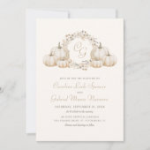Invitation Citrouille minimaliste d'automne Mariage (Devant)
