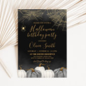 Invitation Citrouille moderne Spider Halloween fête d'anniver