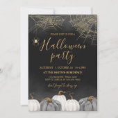 Invitation Citrouille moderne Spider Halloween Party (Devant)