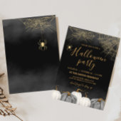 Invitation Citrouille moderne Spider Halloween Party