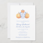 Invitation Citrouille Monogram Future Mme Fête des mariées (Devant)