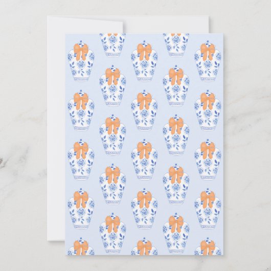 Invitation Citrouille Monogram Future Mme Fête des mariées (Dos)