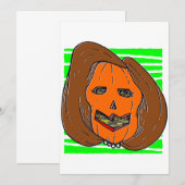 Invitation citrouille monstre d'Halloween anti Nancy Pelosi (Devant / Derrière)