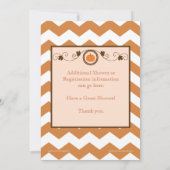 Invitation Citrouille Motif Chevron (Dos)
