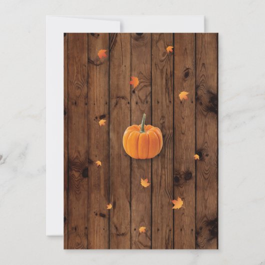 Invitation Citrouille N'Importe Quel Âge Automne Anniversaire (Dos)