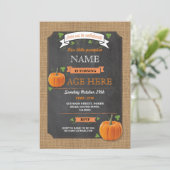 Invitation Citrouille N'Importe Quel Âge Fête Anniversaire Ga (Debout devant)