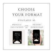 Invitation Citrouille noir mignon Halloween Cocktail Party