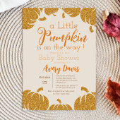 Invitation Citrouille or mûre Automne Baby shower moderne
