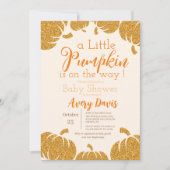 Invitation Citrouille or mûre Automne Baby shower moderne (Devant)