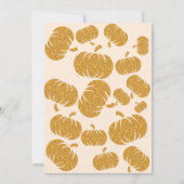 Invitation Citrouille or mûre Automne Baby shower moderne (Dos)