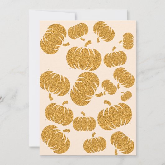 Invitation Citrouille or mûre Automne Baby shower moderne (Dos)