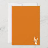 Invitation Citrouille Orange Bad Two The Bone 2nd Birthday Pa (Dos)