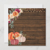 Invitation Citrouille orange bois chute dans le Baby shower d (Dos)