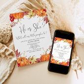 Invitation Citrouille orange chute sexe révéler