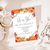 Invitation Citrouille orange chute sexe révéler