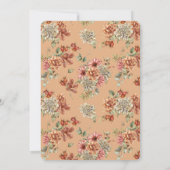 Invitation Citrouille orange et Baby shower Dahlia blanc (Dos)