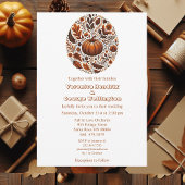 Invitation Citrouille Oval Automne Super Boho Rusty Brown Mar