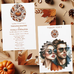 Invitation Citrouille Oval Automne Super Boho Rusty Brown Mar